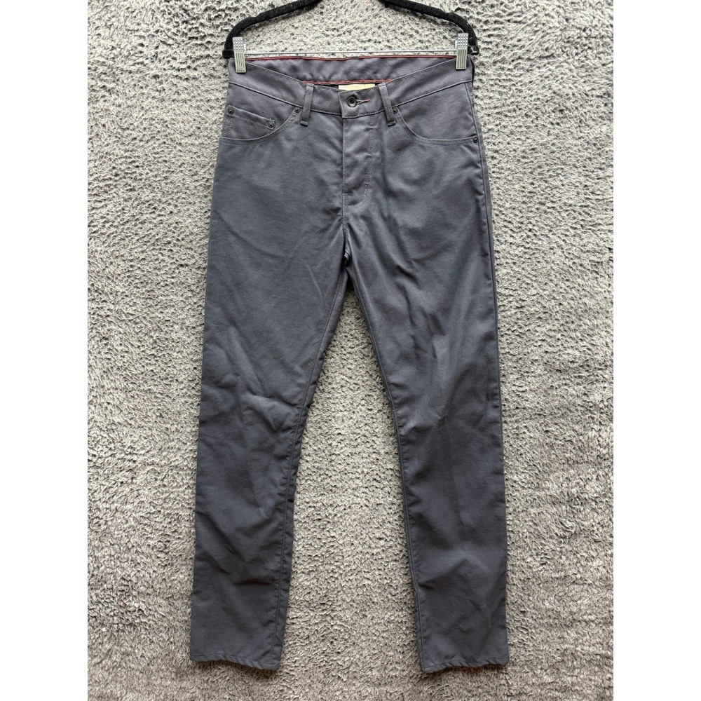 Raleigh Denim Slim Fit Button Fly Selvedge Jeans Dark Gray Mens Size 32